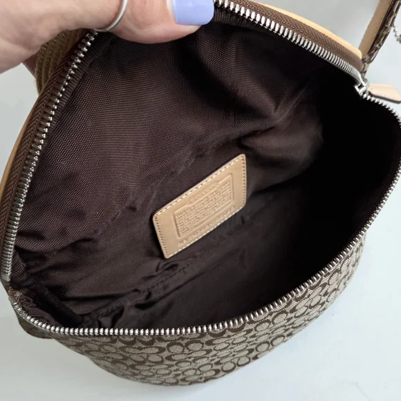 Coach Y2K Logo Fanny Pack Belt Bag, Neutral Tan Canvas & Leather Babe Vibes - Picture 8 of 16